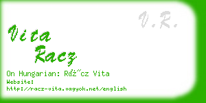 vita racz business card